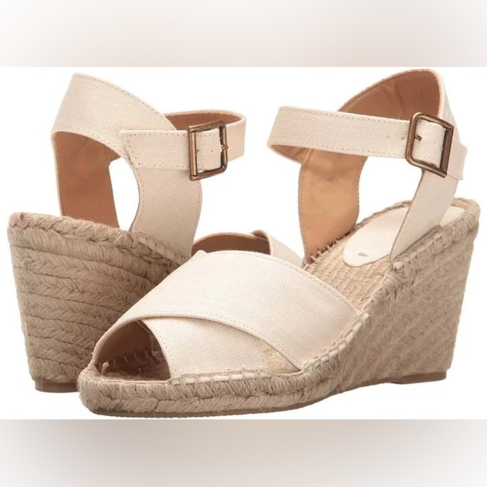 EUC - Soludos Suede Espadrilles Wedges - Size 9